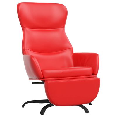 veer Nachtvlek inschakelen vidaXL Relaxstoel met voetensteun kunstleer rood kopen? | vidaXL.nl