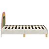 vidaXL Peuterbedframe met hoofdbord Crème 70 x 140 cm Fluweel