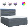 vidaXL Boxspring met matras fluweel donkergrijs 180x200 cm
