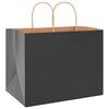 vidaXL Papieren zakken 50 st met hengsels 32x22x24 cm zwart
