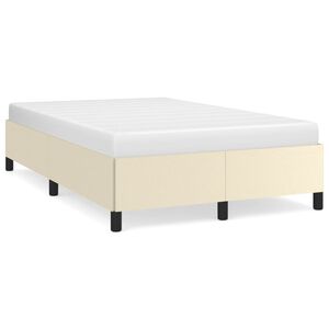 vidaXL Bedframe kunstleer cr&egrave;mekleurig 120x200 cm