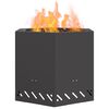 vidaXL Rookloze Vuurschaal Zwart 58 x 58 x 51 cm Staal