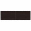 vidaXL Tafelblad natuurlijke rand 160x50x(2-4)cm eikenhout donkerbruin