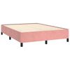 vidaXL Bedframe fluweel roze 140x190 cm
