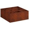 vidaXL Plantenbak Roestkleurig 100 x 100 x 20 cm weervast staal
