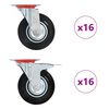 vidaXL 32 st Zwenkwielen 125 mm