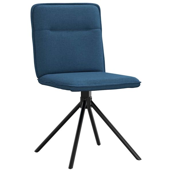 vidaXL Eetkamerstoelen 6 st stof blauw