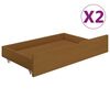 vidaXL Bedframe met 2 lades massief grenenhout honingbruin 160x200 cm
