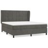 vidaXL Boxspring met matras fluweel donkergrijs 180x200 cm