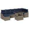 vidaXL Tuin Sofa Set 8 st Grijs Poly riet