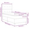 vidaXL Boxspring bed met matras met LED Zwart 90 x 200 cm Stof