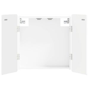 vidaXL Dartbord Kabinet ZWOLLE Hoogglans Wit 52,5 x 10,5 x 57,5 cm