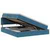 vidaXL Opslag bed met hoofdeinde Donkerblauw 160 x 200 cm Fluweel