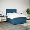 vidaXL Boxspring met matras fluweel blauw 140x200 cm