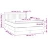 vidaXL Boxspring met matras stof donkergrijs 140x200 cm