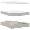 vidaXL Ottoman bed met matrassen en LED's 140x200cm fluweel lichtgrijs