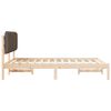 vidaXL Bedframe met Gevoerd Hoofdgedeelte Taupe 160 x 200 cm
