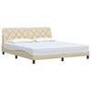 vidaXL Bedframe zonder matras stof cr&egrave;mekleurig 180x200 cm