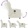 vidaXL Massagestoel elektrisch verstelbaar fluweel cr&egrave;mekleurig