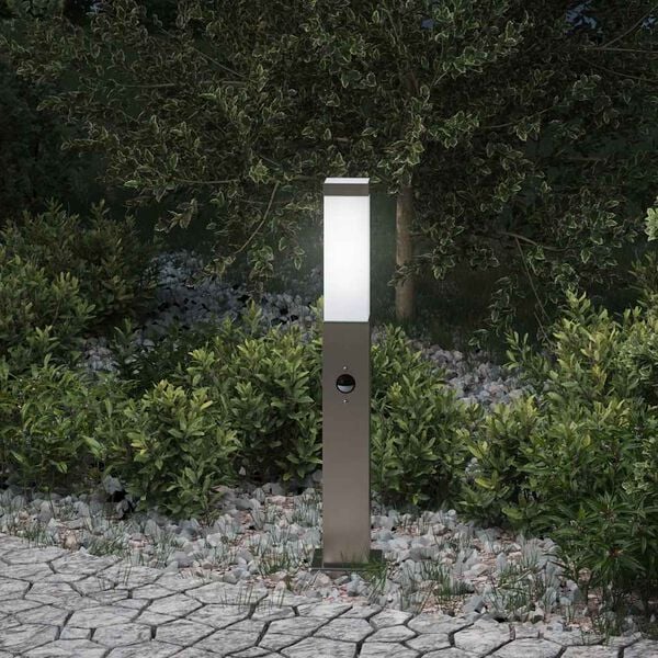 vidaXL Bolderverlichting met sensor 50 cm RVS IP44
