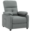 vidaXL Fauteuil verstelbaar stof donkergrijs