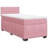 vidaXL Boxspring met matras fluweel roze 90x190 cm