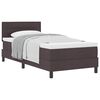 vidaXL Boxspringbed met hoofdeinde Donkerbruin 90 x 190 cm Stof