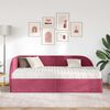 vidaXL Hoekbedframe met Matras met hoofdeinde 2 pcs Rood Fluweel