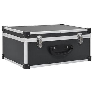 vidaXL Cd-koffer voor 60 cd's aluminium ABS zwart