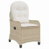 vidaXL Ligstoel met kussen Beige 56 x 66 x 95 cm poly rattan