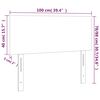 vidaXL Hoofdbord LED 100x5x78/88 cm stof lichtgrijs
