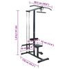 vidaXL Lat pulldown machine Zwart 110 x 70 x 187 cm Gepoedercoat staal