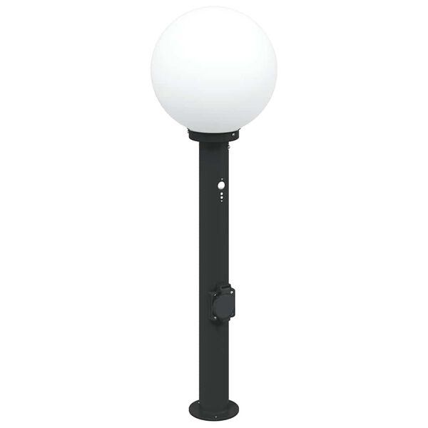 vidaXL Bolderverlichting met sensor en stopcontact 3 stuks 80 cm zwart IP44