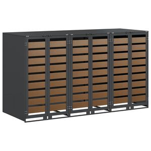 vidaXL Wieltjesbakopslag voor 3 bakken Antraciet 340 x 77.5 x 115.5 cm