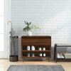 vidaXL Schoenenkast 70x36x60 cm bewerkt hout bruin eikenkleur