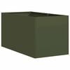 vidaXL Plantenbak 40x80x40 cm koudgewalst staal olijfgroen