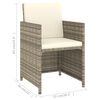 vidaXL 6-delige Tuinset met kussens poly rattan beige
