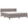 vidaXL Boxspringbed met matras Taupe 200 x 180 cm Polyester