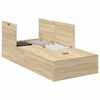 vidaXL Opbergbedframe met opslag Sonoma Eiken 90 x 190 cm Bewerkt hout