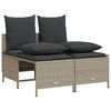 vidaXL 5-delige Loungeset met kussens poly rattan lichtgrijs