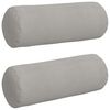 vidaXL Bolster Kussens 2 stuks Lichtgrijs &Oslash; 25 x 70 cm Microvezel Stof