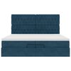 vidaXL Ottoman bed met matrassen 200x200cm fluweel donkerblauw