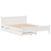 vidaXL Bedframe zonder matras massief grenenhout wit 140x190 cm