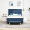 vidaXL Boxspring bed met matras met hoofdeinde Blauw 140 x 200 cm Stof