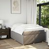 vidaXL Boxspring met matras stof taupe 120x200 cm