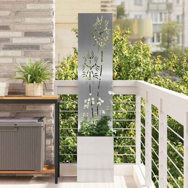 vidaXL Tuin Privacy Screen Zilver 32 x 140 cm Gegalvaniseerd staal