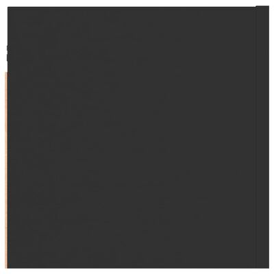 vidaXL Nachtkastje 30,5x30x30 cm spaanplaat zwart