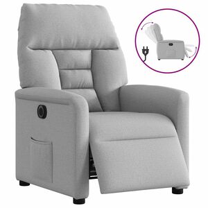 vidaXL Fauteuil elektrisch verstelbaar stof wolk grijs