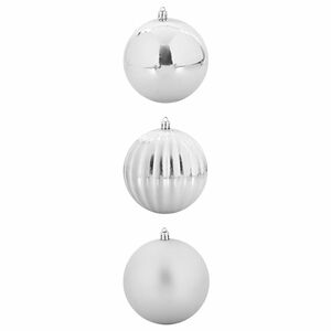 vidaXL Kerstbal Set 3 pcs Zilver Kunststof