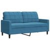 vidaXL 2-delige Loungeset met kussens en bolsters fluweel blauw